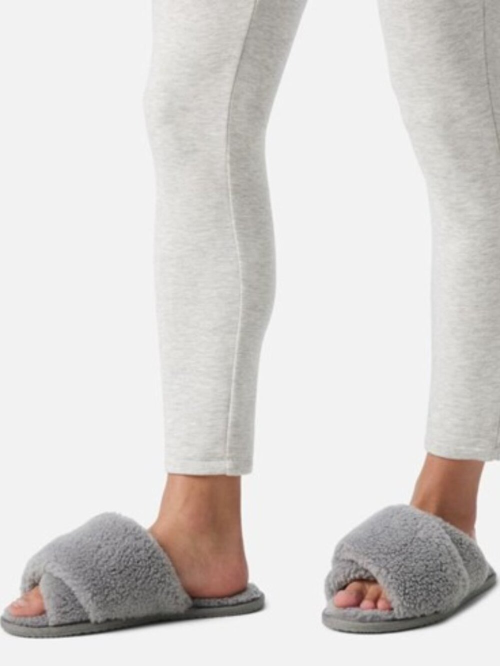 Sorel Go Mail Run Slippers Slip On Faux Fur Quarry Gray Size 7 NEW